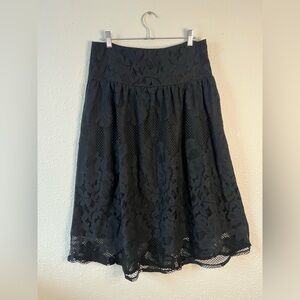 WRAY Lulu Skirt Midnight Lace Black Size L NWT